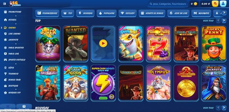 Sg Casino jeux